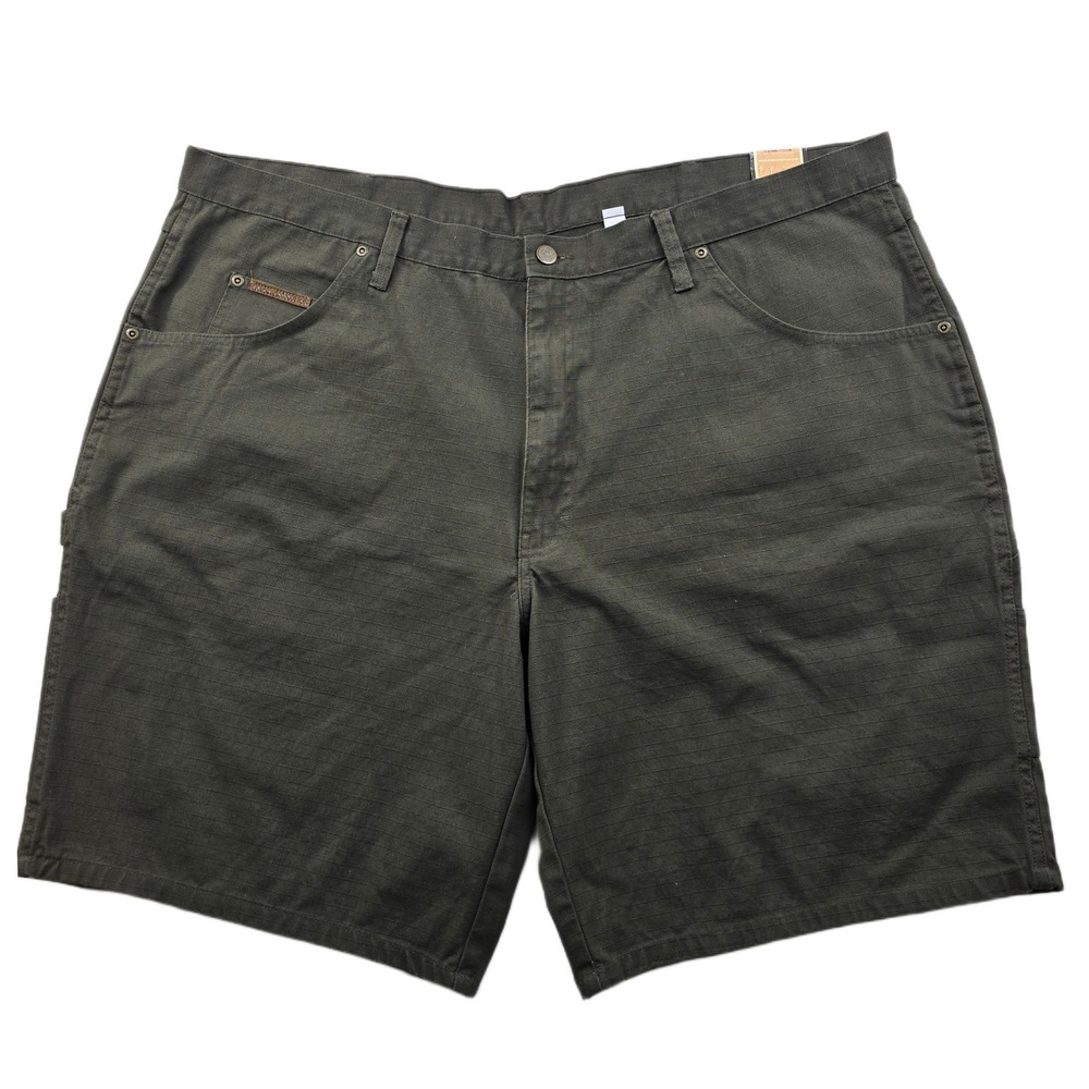 Big Smith Carpenter Shorts Mens 44‎ Dark Olive Green Cotton Ripstop Canvas NEW